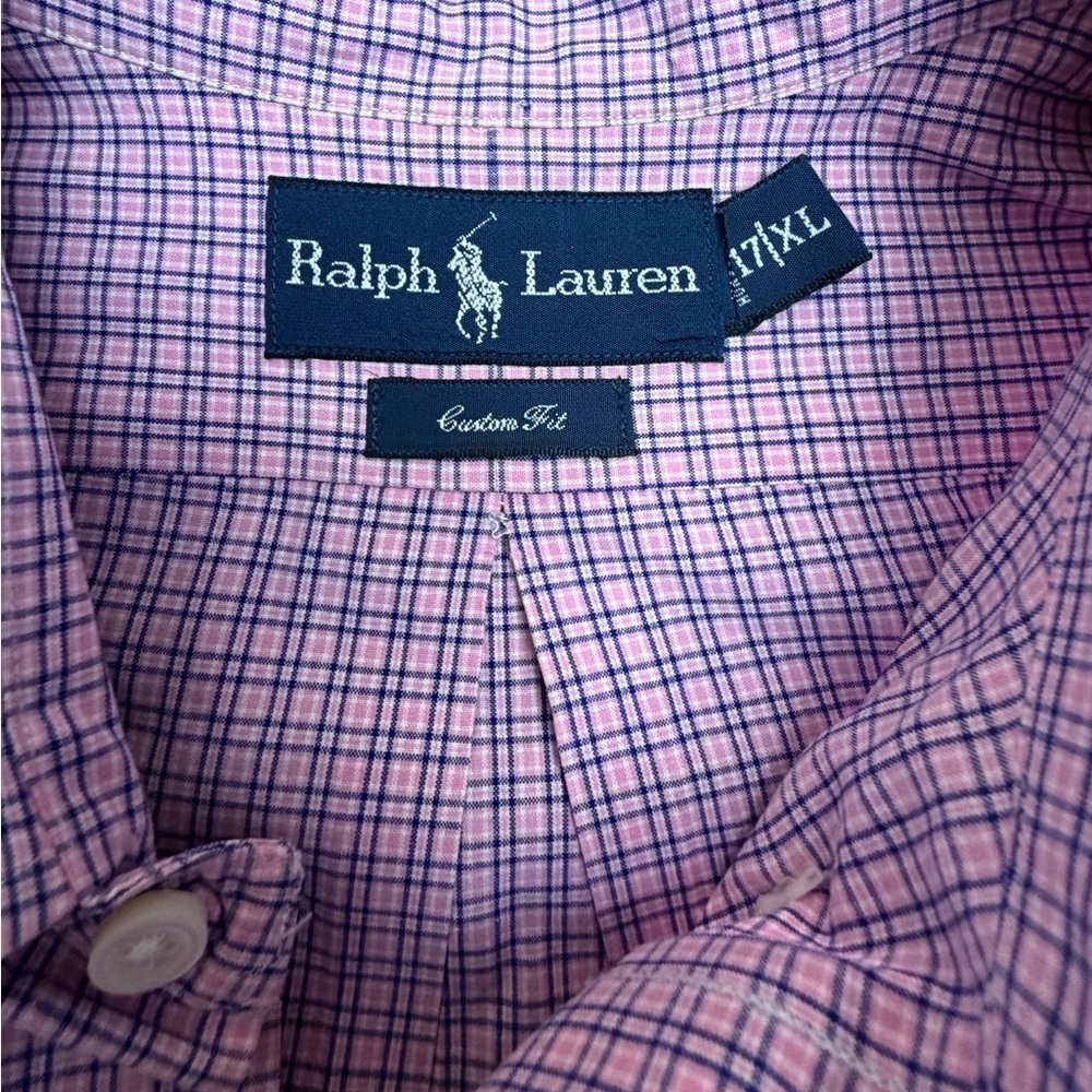 Ralph Lauren Men's Pink and White Checkered Shirt - Picture 4 of 7
